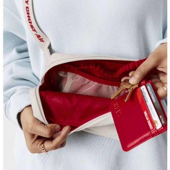 Beis Text Me When You Land Crossbody Bag with Red Cardholder - Picture 3 of 4